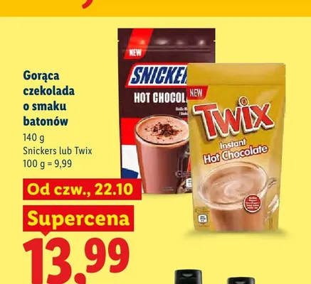 Gorąca czekolada o smaku batonów Twix promocja w Lidl