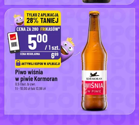 Piwo wiśnia w piwie Kormoran promocja w POLOmarket