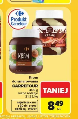 Krem do smarowania orzechowo-kakaowy Carrefour promocja w Carrefour Market