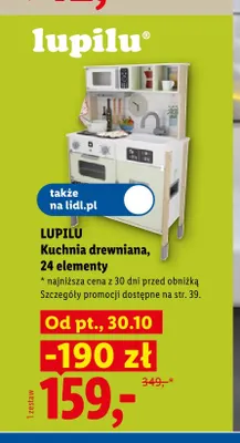 Kuchnia drewniana 24 elementy Lupilu promocja w Lidl