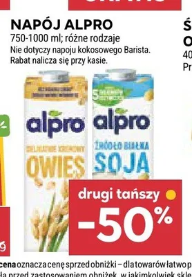 Napój sojowy Alpro promocja w Stokrotka