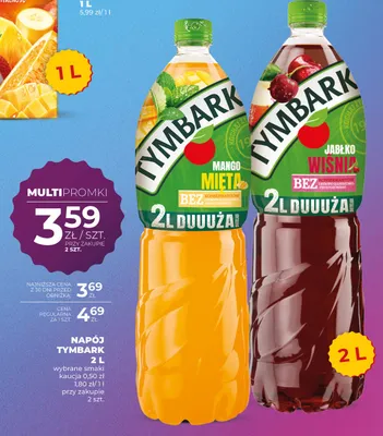 Napój jabeko wisnie promocja w Duży Ben