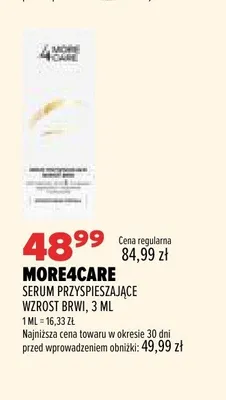 Serum przyspieszające wzrost brwi More4Care promocja w Drogerie Natura