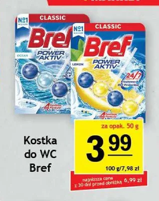 Kostka do WC Bref Power Aktiv Ocean promocja w Gram Market