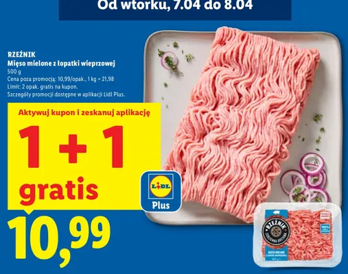 Mięso mielone z karkówki wieprzowej promocja w Lidl