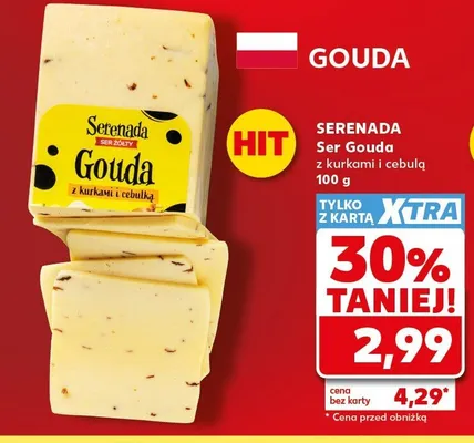 Ser Gouda z kurkami i cebulą Serenada promocja w Kaufland