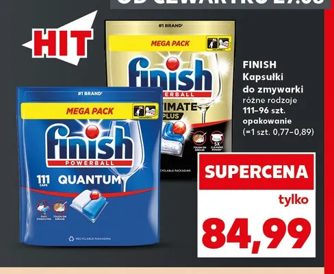 Kapsułki do zmywarki Finish promocja w Kaufland