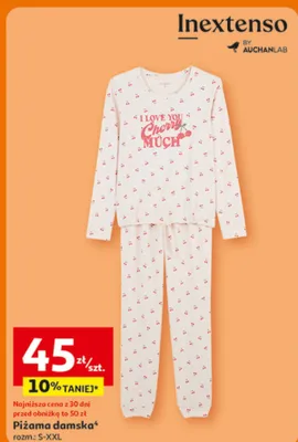Piżama damska Inextenso promocja w Auchan