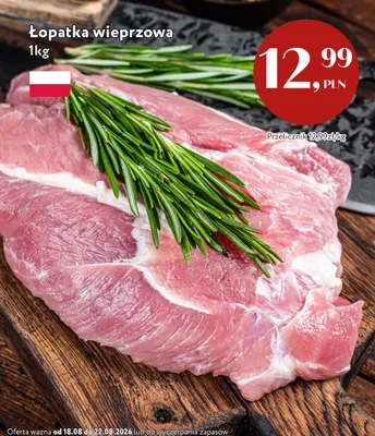 Łopatka wieprzowa polska promocja w Market Point