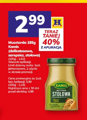 Musztarda stołowa Kamis promocja w Hitpol