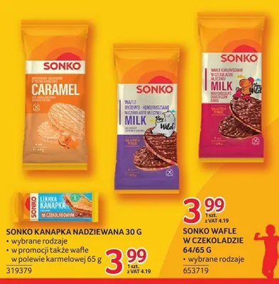Wafle w czekoladzie SONKO promocja w Selgros