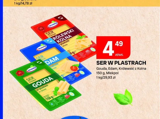 Ser w plastrach Królewski z Kolna Mlekpol promocja w Chorten