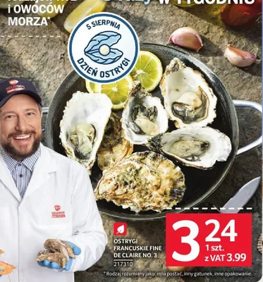 Ostrygi francuskie Fine de Claire No. 3 promocja w Selgros