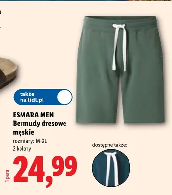 Bermudy dresowe męskie ESMARA MEN promocja w Lidl