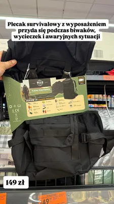 Plecak przetrwania Wild Trek z wyposażeniem promocja w Biedronka