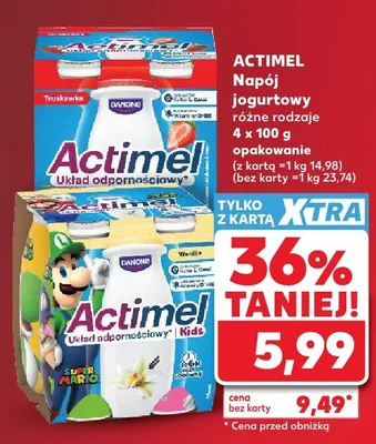 Napój jogurtowy Actimel promocja w Kaufland