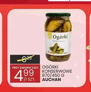 Ogórki konserwowe Auchan promocja w Wafelek