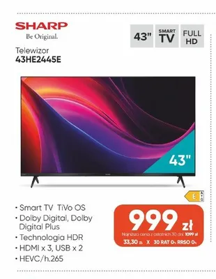 Telewizor Sharp 43" promocja w Max Elektro