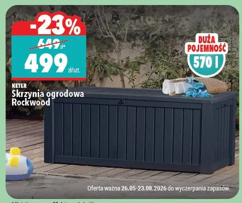Skrzynia ogrodowa hollywood 270 l grafitowa Keter promocja w Biedronka Home