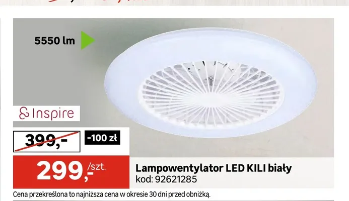 Lampowentylator LED Kili biały promocja w Leroy Merlin