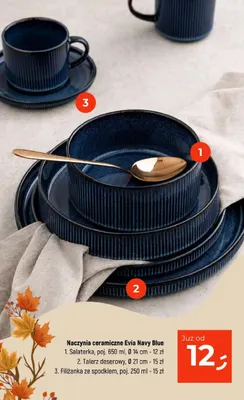 Talerz deserowy Evia Navy Blue promocja w Dealz
