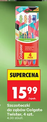 Szczoteczki do zębów Colgate Twister 4-pak promocja w Biedronka
