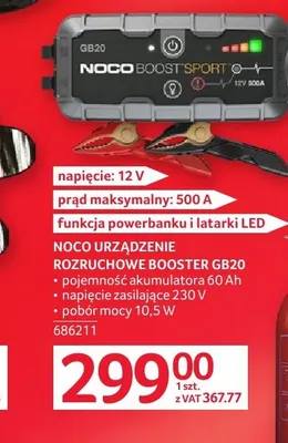 Urządzenie rozruchowe booster GB20 Noco promocja w Selgros