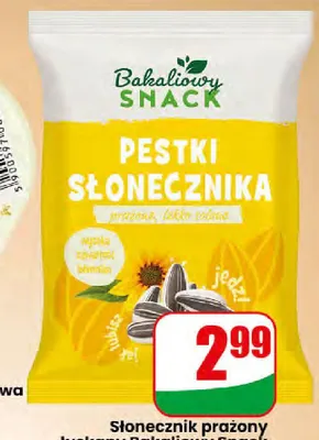Słonecznik prażony łuskany Bakaliowy Snack promocja w Dino
