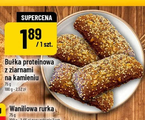 Bułka proteinowa z ziarnami na kamieniu promocja w POLOmarket