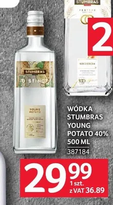 Wódka Stumbras Young Potato 40% promocja w Selgros