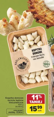 Kopytka domowe ręcznie lepione Królewieckie promocja w Carrefour