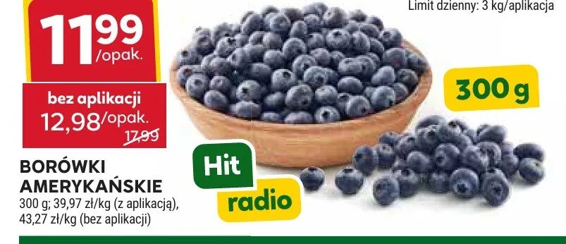Borówki amerykańskie promocja w Stokrotka
