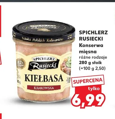 Konserwa mięsna Spichlerz Rusiecki promocja w Kaufland