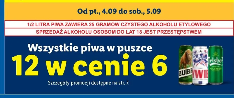 Piwo Żubr promocja w Lidl