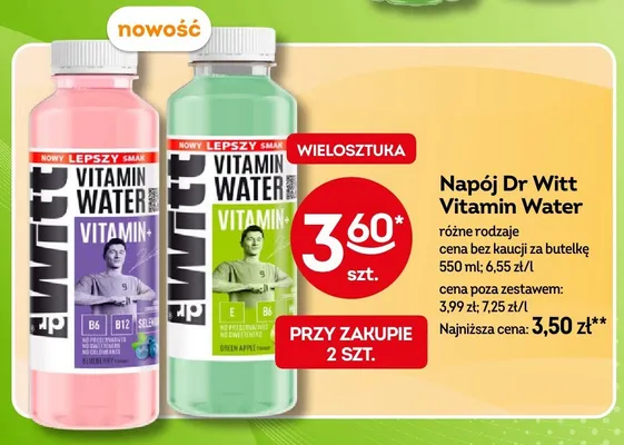 Napój Dr Witt Vitamin Water promocja w Żabka
