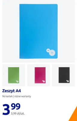 Zeszyt A4 96 kartek promocja w Action