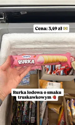 Lody Rurka Nordis o smaku truskawkowym promocja w Dino