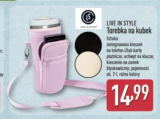 Torebka na kubek Live In Style 2 l promocja w Aldi