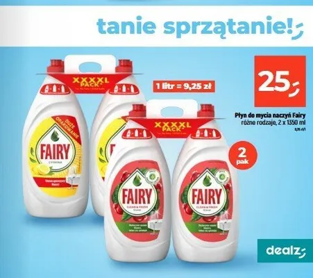 Płyn do mycia naczyń Fairy Cytryna 2-pak promocja w Dealz