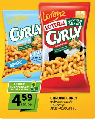 Chrupki Curly Peanut Classic Lorenz promocja w Groszek