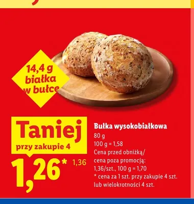 Bułka wysokobiałkowa promocja w Lidl