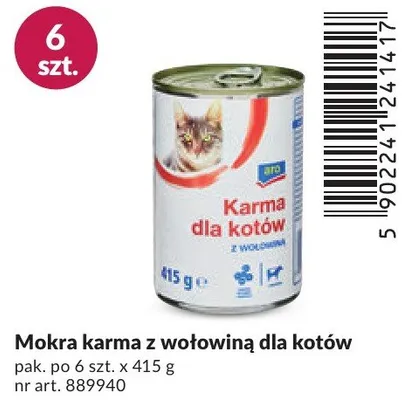 Mokra karma z wołowiną dla kotów promocja w Makro