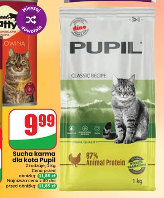 Sucha karma dla kota Pupil promocja w Dino
