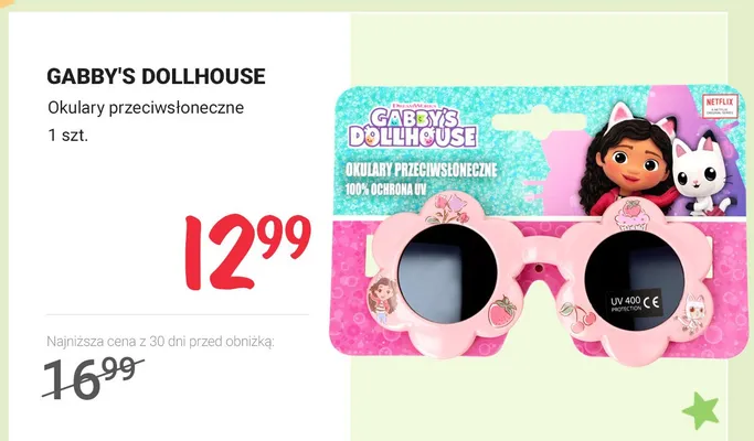 Okulary przeciwsłoneczne GABBY'S DOLLHOUSE promocja w Rossmann