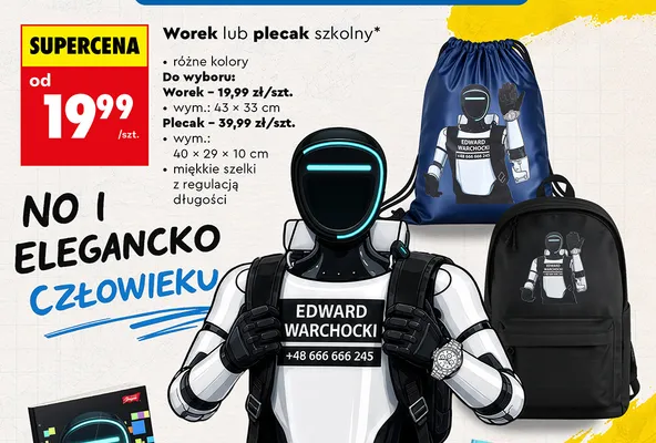 Worek szkolny promocja w Biedronka