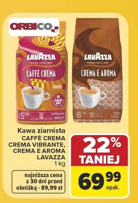 Kawa ziarnista Lavazza Crema e Aroma promocja w Carrefour