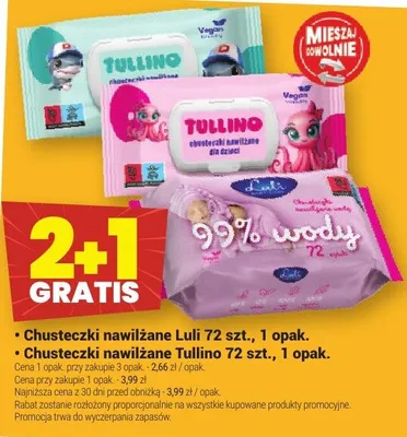 Chusteczki nawilżane 72 szt., 1 opak. promocja w Twój Market