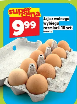 Jaja z wolnego wybiegu rozmiar L promocja w TOPAZ