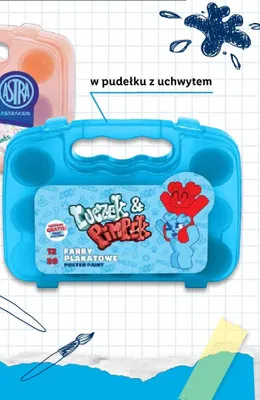 Farby plakatowe w kuferku Astra Luczek & Pimpek promocja w Lidl
