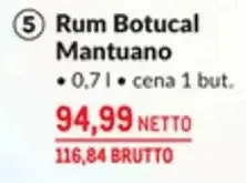 Rum Botucal Mantuano promocja w Makro